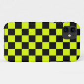 Neon Geel Zwart Geruit Schaakbord  Case-Mate iPhone Case (Achterkant (horizontaal))