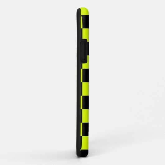 Neon Geel Zwart Geruit Schaakbord  Case-Mate iPhone Case (Achterkant/rechts)