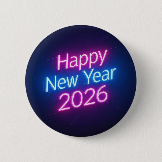 Neon Gekleurd 2026 Jaar Badge Ronde Button 5,7 Cm (Voorkant)