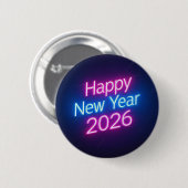 Neon Gekleurd 2026 Jaar Badge Ronde Button 5,7 Cm (Voorkant /achterkant)