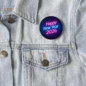 Neon Gekleurd 2026 Jaar Badge Ronde Button 5,7 Cm (In situ)