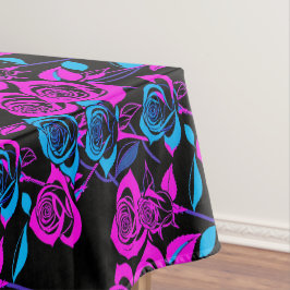 Neon Gekleurde Rozen Tafelkleed