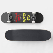 Neon Gele Tekst: Zijproject vs. Slijpen Persoonlijk Skateboard (Horizontaal)