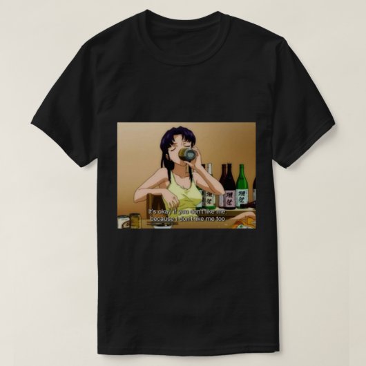 neon genesis evangelion misato katsuragi meme    t-shirt (Design voorkant)