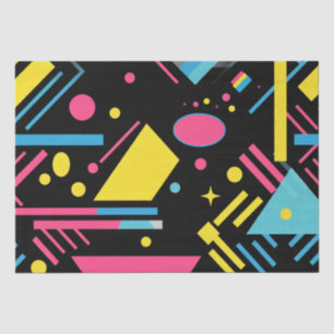 Neon Geo Modern Blast Kleurrijke geometrische patr Tissuepapier
