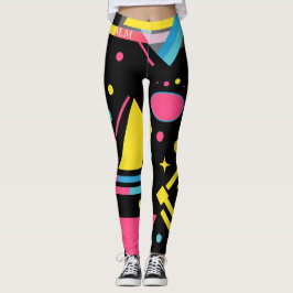 Neon Geo Modern Klurige Geometrische Patroon Leggings