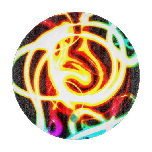 Neon Geometric Art Design voor uw behoeften Snijplank (Voorkant)