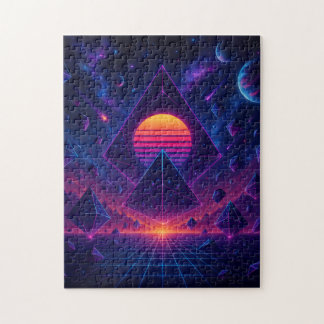 Neon Geometric Ascension in Deep Space Legpuzzel