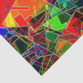 Neon Geometric Fractal Tissuepapier (Detail)