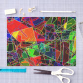 Neon Geometric Fractal Tissuepapier (Craft)