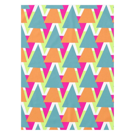 Neon Geometric Pattern van 80 Tafelkleed (Voorkant)