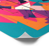 Neon Geometrie Rush Poster (Hoek)