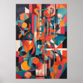 Neon Geometrie Symfonie Poster (Voorkant)