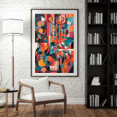 Neon Geometrie Symfonie Poster