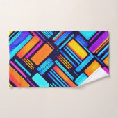 Neon geometrisch Abstract Bad Handdoek (Handdoek)