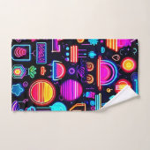 Neon Geometrisch Abstract Bad Handdoek (Handdoek)