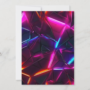 Neon Geometrisch Abstract Futuristisch Cyberpunk Aankondiging