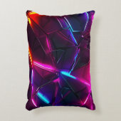 Neon Geometrisch Abstract Futuristisch Cyberpunk Accent Kussen (Voorkant(Verticaal))