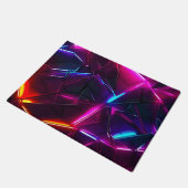 Neon Geometrisch Abstract Futuristisch Cyberpunk Deurmat (Schuin)