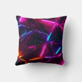 Neon Geometrisch Abstract Futuristisch Cyberpunk Kussen (Achterkant)