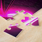 Neon Geometrisch Abstract Futuristisch Cyberpunk Legpuzzel (Zijkant)
