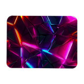 Neon Geometrisch Abstract Futuristisch Cyberpunk Magneet (Horizontaal)