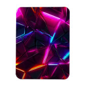 Neon Geometrisch Abstract Futuristisch Cyberpunk Magneet (Verticaal)