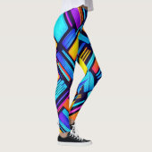 Neon geometrisch Abstract Leggings (Rechts)