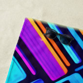 Neon geometrisch Abstract Strandlaken (In situ)