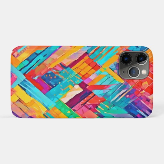 Neon geometrisch droomlandschap Case-Mate iPhone case (Achterkant (horizontaal))
