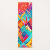 Neon geometrisch droomlandschap yogamat (Voorkant)