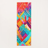 Neon geometrisch droomlandschap yogamat (Achterkant)