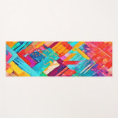 Neon geometrisch droomlandschap yogamat (Voorkant (horizontaal))