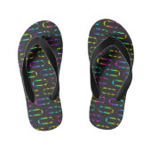 Neon geometrisch kinder teenslippers (Voetbed)