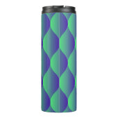 Neon Geometrisch: Levendig belicht patroon. Thermosbeker (Achterkant)