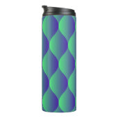 Neon Geometrisch: Levendig belicht patroon. Thermosbeker (Geroteerd rechts)