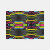 Neon Geometrisch Patroon Dekbed Fleece Deken (Voorkant (Horizontaal))