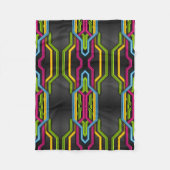 Neon Geometrisch Patroon Dekbed Fleece Deken (Voorkant)