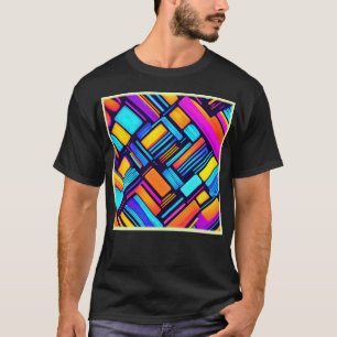 Neon Geometrische Abstract T-shirt