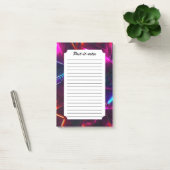 Neon Geometrische Abstracte Futuristische Cyberpun Post-it® Notes (Kantoor)