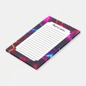 Neon Geometrische Abstracte Futuristische Cyberpun Post-it® Notes (Schuin)