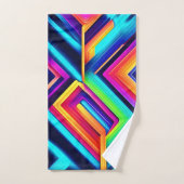 Neon geometrische Abstracte kunst Bad Handdoek (Handdoek)