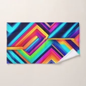 Neon geometrische Abstracte kunst Bad Handdoek (Handdoek)