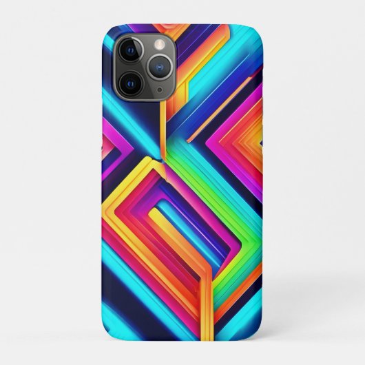 Neon geometrische Abstracte kunst Case-Mate iPhone Case (Achterkant)