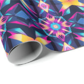 Neon geometrische abstractie cadeaupapier (Rol Hoek)