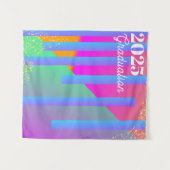 Neon Geometrische Afstudeer Achtergrond Wandkleed (Voorkant (horizontaal))