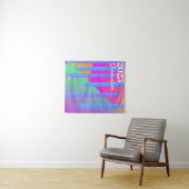 Neon Geometrische Afstudeer Achtergrond Wandkleed (In Situ (horizontaal))