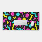 Neon geometrische chaos bureaumat (Keyboard & Muis)