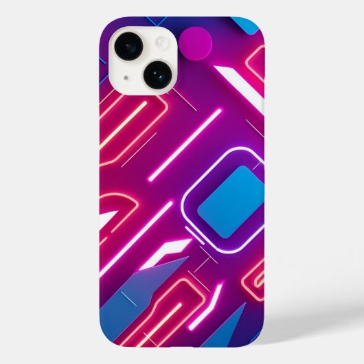 Neon Geometrische Gloed Case-Mate iPhone Case (Achterkant)