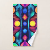 Neon geometrische mandala kunst bad handdoek (Handdoek)